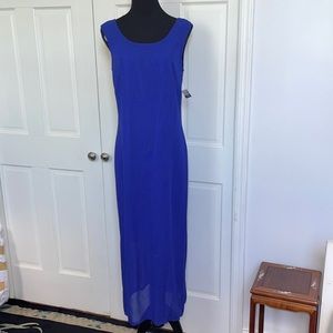 Donna Ricco royal blue tank maxi dress